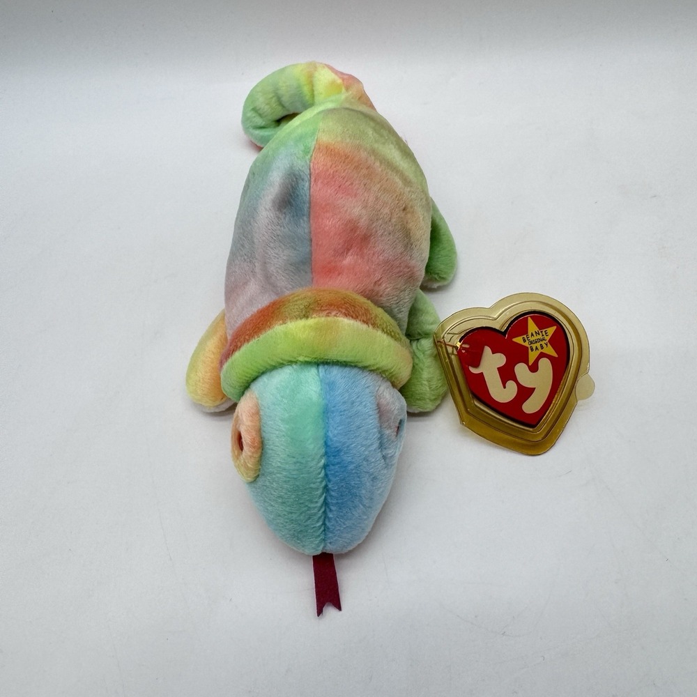 Ty Beanie Baby 1997 Rainbow The Chameleon Plush Toy MWMTs